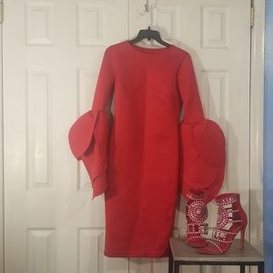 Boutique style red dress